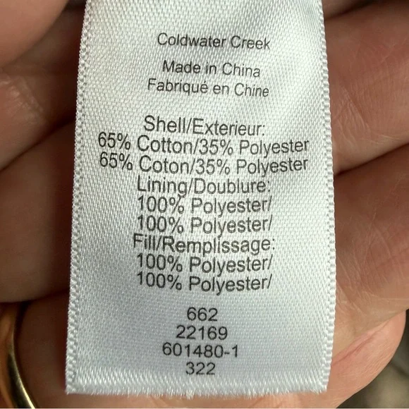 Coldwater Creek Hooded Raincoat Trench Coat Women’s L (14–16) Beige Tan Lined - Picture 13 of 16